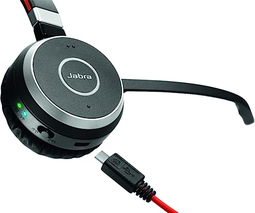Image of Jabra Evolve 65 SE Wireless Mono Headset Bluetooth Headset with Noise Cancelling Microphone, Durable Battery Unified Communications Certified for Zoom, Unify, Multi-Black, 6593-839-409