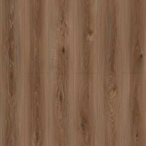 JOLIHOME Abziehen und Aufkleben Bodenfliese Holzplanken-Effekt Vinyl Bodenbelag Selbstklebend Vinylfliesenaufkleber für die Küche Schlafzimmer Dusche Wasserdicht (Braun, 15.2x91.4CM, 10PCS)