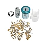 Vroelos 5S4Z-11582-BB Ignition Lock Cylinder Tumbler Kit, Key Ignition Switch Fit for 2000-2019 Ford F150 F250 F350 F450 F550 F650 F750 Uncoded W/Clips, for Lincoln Mercury, Repalce# 5S4Z-11582-BB