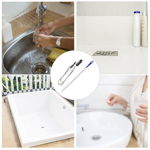 Abflussreiniger Spirale,Doppelkopf Abflussreiniger,Flexible Bürste Rohrreinigr, Rohrreinigungsspirale Sticks, Abflussspirale für den Abfluss in Küche und Dusche