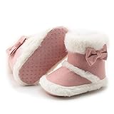 Meckior Infant Baby Boys Girls Winter Snow Boots Mid Calf Warm Fleece Anti-Slip Soft Sole Toddler...