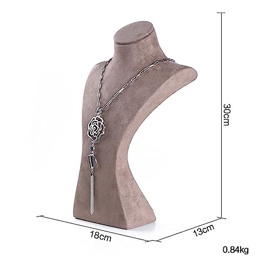 Buste présentoir bijoux grand format pour valoriser les sautoirs et pendentifs