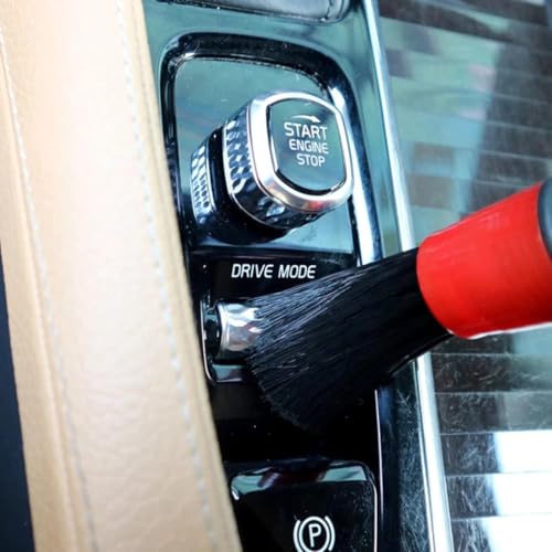 Kit de Escovas de Detalhamento Automotivo para Carro e Moto - 5 Peças para Limpeza de Rodas, Interio