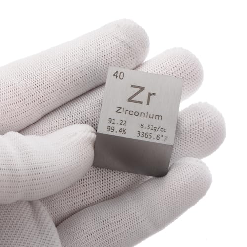 Image of PATIKIL 1 Inch Zirconium Cube Metal Element High Density Block Pure Periodic Magnesium Block for Element Collections Teacher Lab Scientific Experiment, 25.4 mm