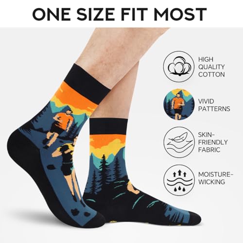 AGRIMONY Gifts for Men Women Teen Boys -Funny Forced to Work Crazy Socks -Fathers Christmas Birthday Gifts Stocking Stuffers2