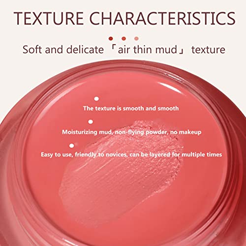Cream Blush For Cheeks, Soft Rouge Blush Cream Highly Pigmented Makeup, Natural Matte Finish Looking Dewy Cheek Tint Moisturizing Lightweight Blendable, Waterproof Long Lasting Nude Rouge Face Blush #TOP6