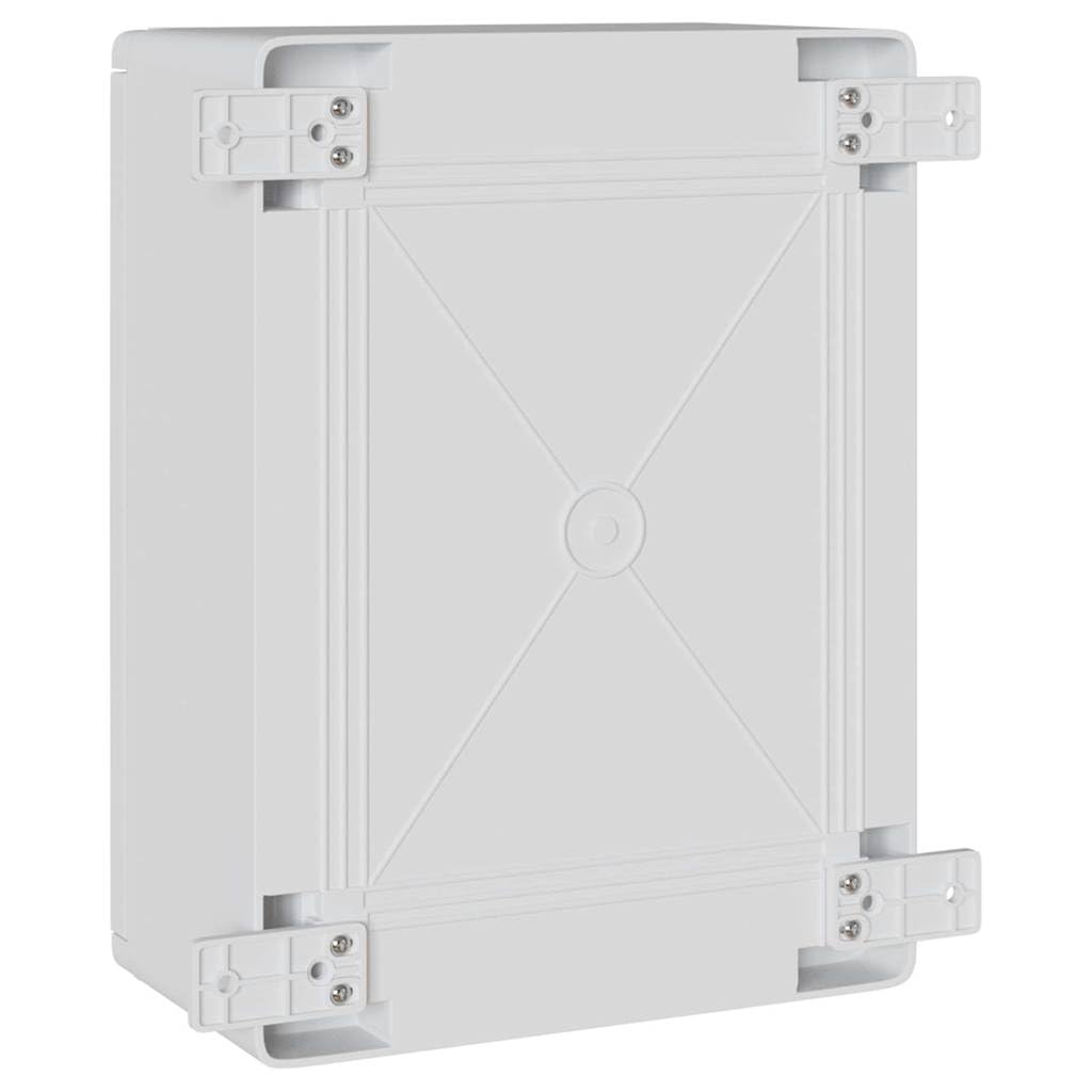 Mangloder Steuerungsschrank Grau aus ABS Kunststoff 37 x 19,5 x 40 cm für Elektroinstallation, Schaltschrank, Sicherungskasten, Verteilerdose, Feuchtraum, Wandmontage innen außen
