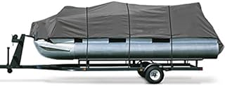 NEH Heavy Duty Waterproof Gray Pontoon Cover Fits Length 20' 21' 22' 23' 24' ' - Beam Width 102" Superior Trailerable Pontoon Covers 600 Denier Inboard Outboard Pontoon Covers