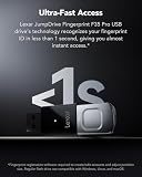 Lexar JumpDrive Fingerprint F35 PRO 64 GB pamięć USB 3.0, odczyt do 300 MB/s/zapis 150 MB/s, pamięć flash, dozwolone 10 identyfikatorów odcisków palców, karta Memory Stick