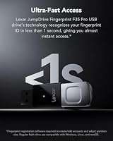 Lexar JumpDrive Fingerprint F35 PRO 64 GB USB 3.0-Flash-Laufwerk, bis zu 300 MB/s Lesen/150 MB/s Schreiben, USB-Stick, 10 Fingerabdruck-IDs zulässig, Speicherstick, PC/Laptop (LJDF35P064G-RNBNG) – Ansicht 5