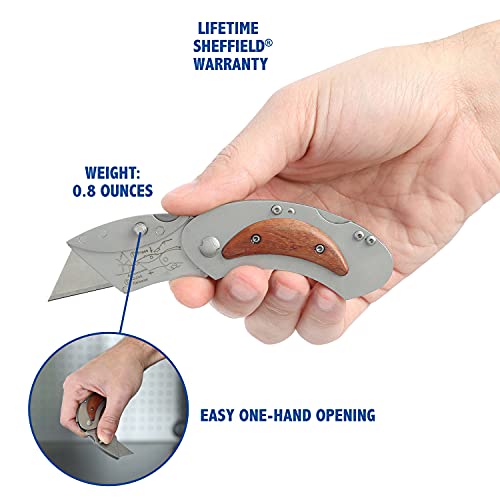 Sheffield 58132 Elliptic Folding Lockback Utility Knife #TOP5