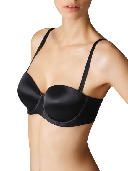 Soutien-gorge bandeau Sheer Touch anti-glisse noir taille XXS