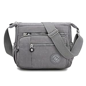 Ecohaso Crossbody Bags for Women, Multi-Pocket Lightweight Shoulder Bag Waterproof Nylon Casual Messenger Travel Bag Handbag