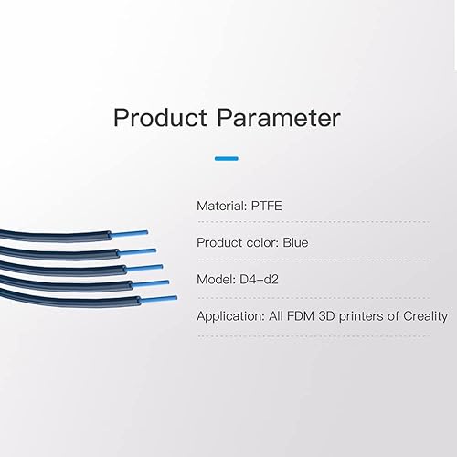 Miniatura 7 de Creality Tubo de teflón Capricornio oficial de 3.3 ft PTFE Bowden de 0.069 in, filamento de baja fricción para impresoras 3D Ender 33 Pro3 V2 y 5
