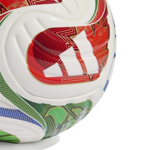 Adidas Unisex-Adult World Cup Mini Soccer Ball, White/Team Royal Blue/Solar Blue/Power Red, 1