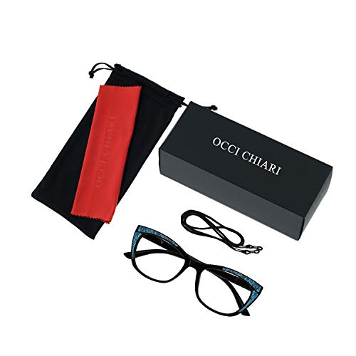 Image of OCCI CHIARI Women Reading Glasses Cateye Fashion Eyewear Frame Flash Nerd 0 1.0 1.5 1.75 2.0 2.25 2.5 3.0 4.0 5.0 6.0
