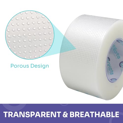 Conkote Transparent Medical Tape 2" x 10 Yards, Good Adhesion for Dressings, Securing a Variety of Medical Devices, 6 Rolls - Thumbnail 4