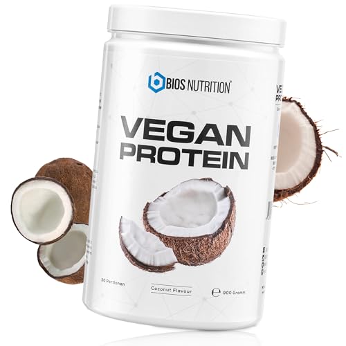 Proteína vegana de coco 900 g – 4K veganes Proteinen polvo – Naturalmente sabroso en sabor – proteína vegetal sin lactosa y sin soja – Bios Nutrition (fabricado en Alemania)