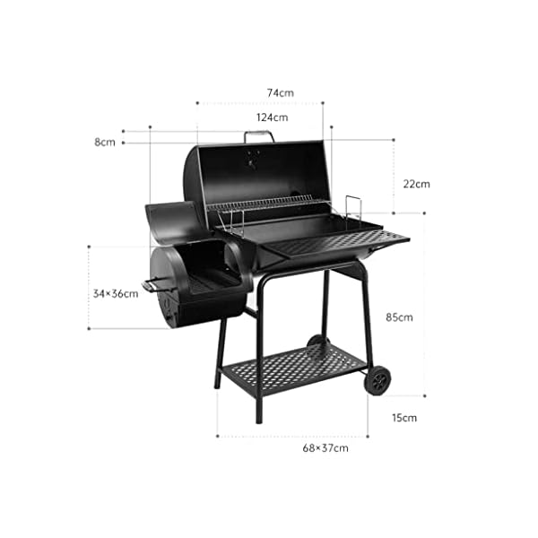 Barbecue, Family Villa, Courtyard, Large Outdoor Charcoal Grill, Double Smoker - Image 3