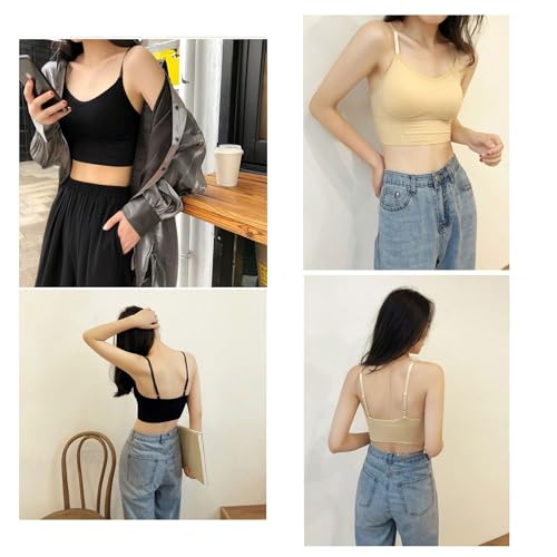 Image of Kaththai Women Cotton Padded Wire-Free Sports Bra with Adjustable Straps Soft Padded Push-Up Bra for Yoga, Fitness (Free Size Bra Fit Up to 28,30,32,34)
