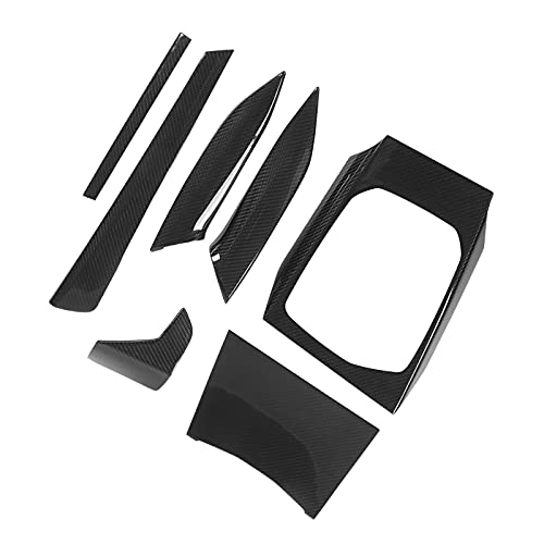 Kit garniture intérieure voiture 7 pièces carbone pour poignée et panneau boîte vitesse Série 3