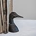 Creative Co-Op Decorative Distressed Cast Metal Duck Head Bookends, Black, Set of 2