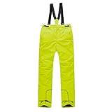 PHIBEE Boys' Waterproof Breathable Polyester Snowboard Ski Pants Yellow 8
