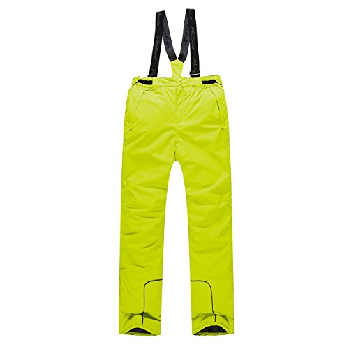 Phibee Boys' Waterproof Breathable Polyester Snowboard Ski Pants Yellow 8 #TOP11