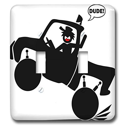 Interrupteur à bascule double remplacer plaque standard 3dRose - 2