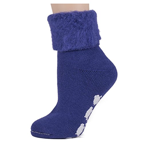 Woollyfeet Brushed Wool Blend Tread Navy Socks Amazon.in Clothing