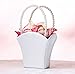 Lillian Rose White Elegant Wedding Flower Girl Basket (FB700 W)