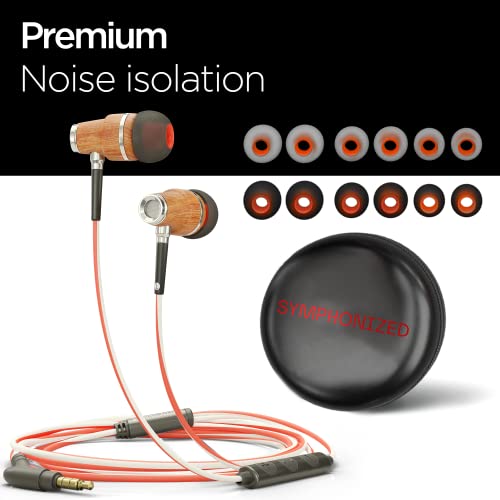 Symphonized Wired Earbuds with Microphone - Noise Isolating Earbuds Wired with Microphone, Ear Buds with Wire, Earbuds for Computer, Corded Earbuds, Earphones Wired, in-Ear Headphones Wired 3.5mm