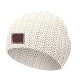 Love Your Melon Beanie for Babies, White Speckled, Baby Winter Hats, Unisex Baby Beanie, 100% Cotton