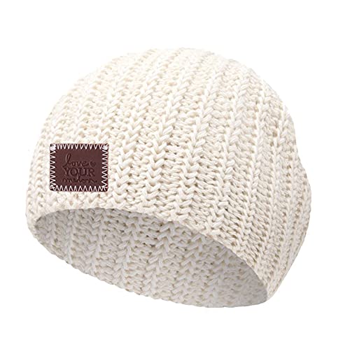Love Your Melon Beanie For Babies, White Speckled, Baby Winter Hats, Unisex Baby Beanie, 100% Cotton Made Lined Knit Warm Thick Skully #TOP6