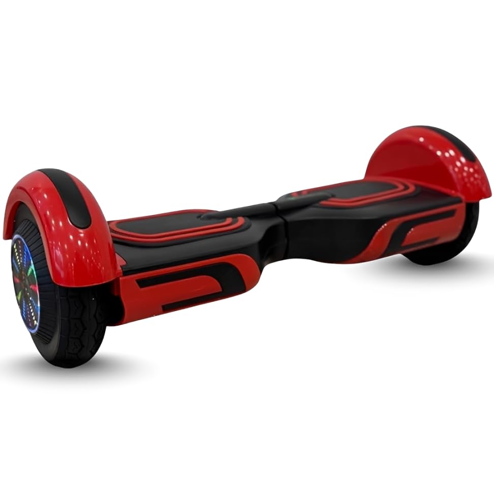 Self Balancing Hoverboard for Kids and Adults 6.5 LED Wheels Electric Smart Scooter with Dual Motors and Anti-Slip Footpads (Red)