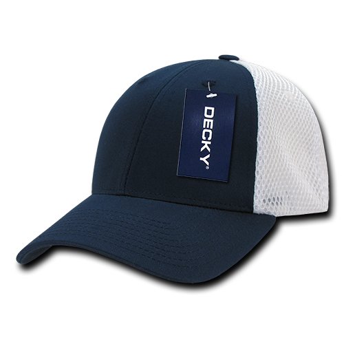DECKY Air Mesh Flex Baseball Cap, Navy/White