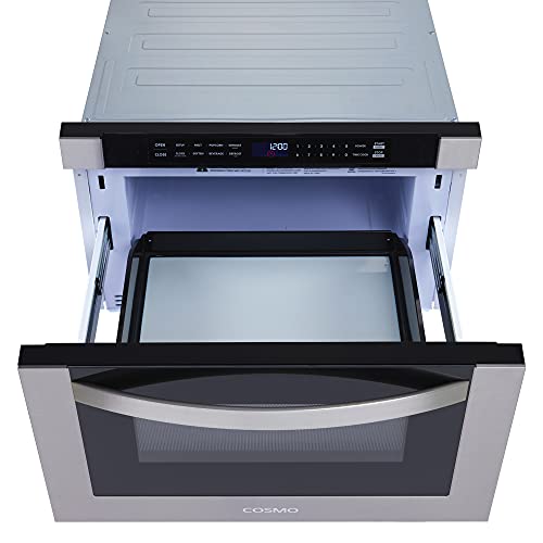 Cosmo Cos-12Mwdss 24 In. Built-In Microwave Drawer With Automatic Presets, Touch Controls, Defrosting Rack And 1.2 Cu. Ft. Capacity In Stainless Steel #TOP7