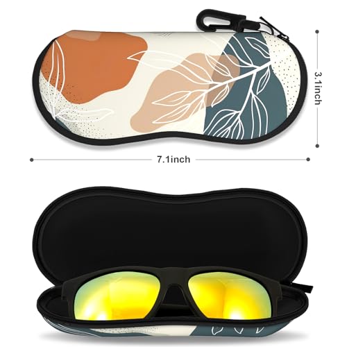 Image of Sunglasses Soft Case, Ultra Light Portable Neoprene Zipper Glasses Case for Men Women