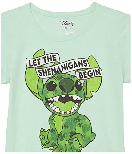 Image of Disney Girl's Lilo & Stitch St. Patrick's Day Stitch Let the Shenanigans Begin T-Shirt