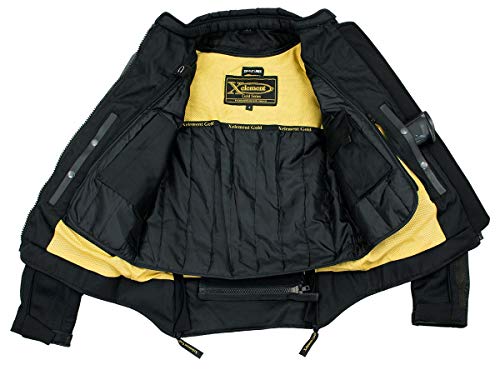 Xelement 'Gold Series' Xs22008 Ladies 'Be Cool' Black With Purple Textile And Soft-Shell Motorcycle Jacket With X-Armor - Large #TOP5