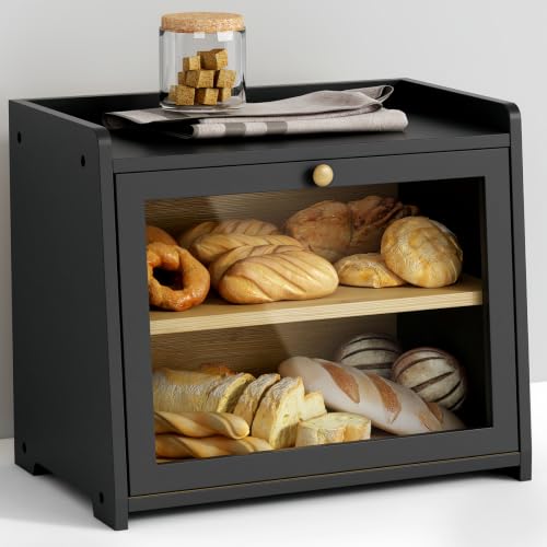 Goozii Black Bread Box