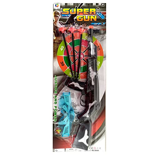 Kit 2 Lançador Dardos do Tipo Nerf de Brinquedo Arminha com 6 Dardos e Alvo