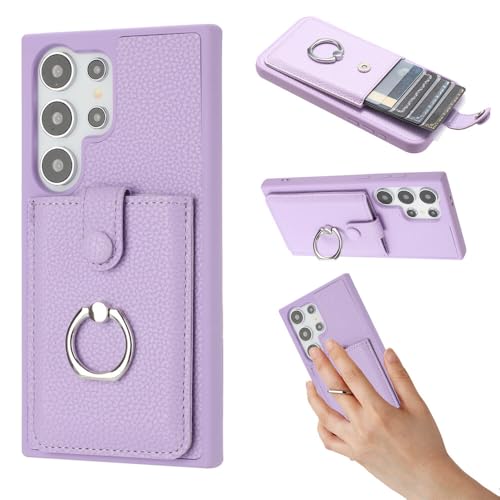 Étui antichoc Samsung S22 Plus violet pour éviter les chutes avec anneau