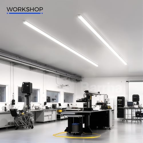 Barrina LED Shop Lights for Workshop 4FT, 5000K Daylight White, 45W, 5000LM, Hidden Wiring, Linkable 4FT Light Fixture Cord with ON/Off, Frosted Cover, LED Ceiling Light for Garage, Kitchen, 2 Packs by Barrina - Image 8