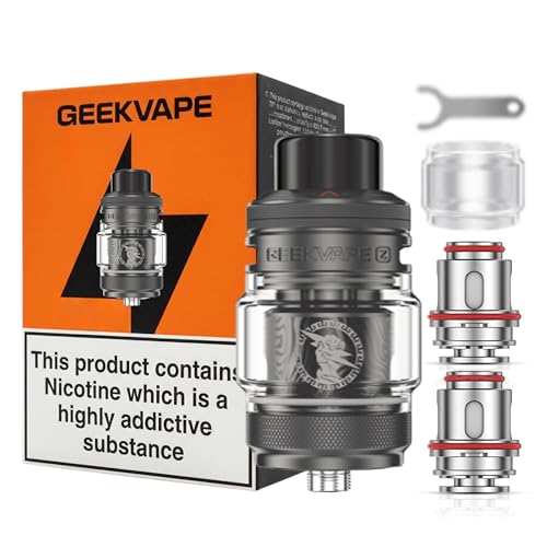 Geekvape Zeus Sub Ohm Tank 5 - Available in 5 Colours - Compatible with Z XM Coils (Boost Version) 2ml Cartridge Capacity 510 Connection Leak Resistant Best for DTL No Nicotine (Gunmetal Grey)