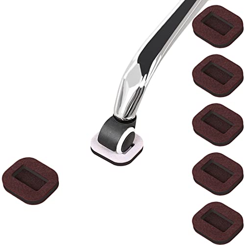 5 Piezas de Fieltro Clip EVA de Muebles, Silla de Oficina de Ruedas, Vasos Fijos para Muebles, Ruedas Fijas Antideslizantes, Cojín Silencioso para Protección del Suelo en Interiores (Marrón Oscuro)