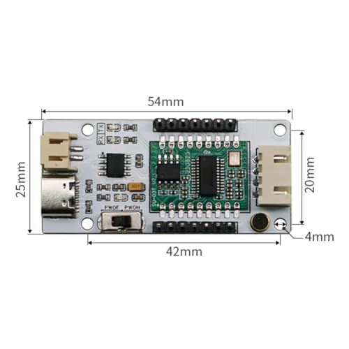 Módulo de reconocimiento de voz inglés español USB UART y detector bajo voltaje 7