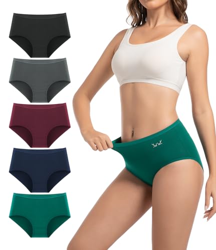 RUIXUE Underwear Women Cotton Knickers Ladies Full Briefs Soft Panties Slight Tummy Control Pants