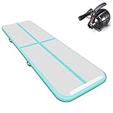 ⛱ portable y artículo: Con la bomba de aire libre, que sólo necesita minutos para inflar y desinflar para su Mat pista de aire. Válvula rápida: Fácil de inflar y desinflar. kit de reparación de daño inesperado.