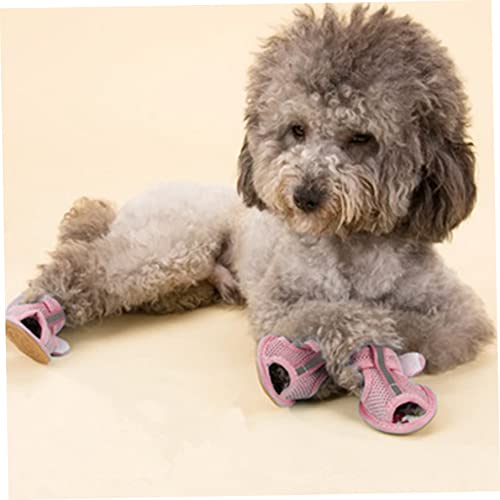 Sapatos de verão para cães, de malha respirável, sapatos de cachorro para passear, pavimento quente,
